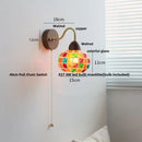 DecorBites™ LED Tiffany Style Wall Lights Pull Chain Sconce Colorful Glass Stair Fixture