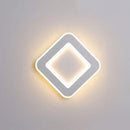 Modern black & white touch switch wall light bedroom ring lamp