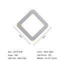 Modern black & white touch switch wall light bedroom ring lamp