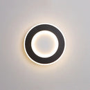 Modern black & white touch switch wall light bedroom ring lamp
