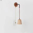 Modern beige travertine stone wall lamp stair light