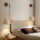 Modern beige travertine stone wall lamp stair light
