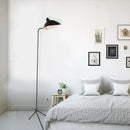 Industrial black metal 3 arm tripod floor lamp living room light