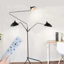 Industrial black metal 3 arm tripod floor lamp living room light