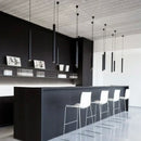 Modern cylindrical led tube pendant light kitchen dining decor