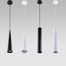 Modern black & white led tube pendant lights for dining room