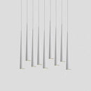 Modern gold led tube pendant lights kitchen and dining room