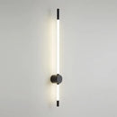 Modern black & gold led tube wall lights bedroom sconce