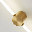 Modern black & gold led tube wall lights bedroom sconce