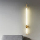 Modern black & gold led tube wall lights bedroom sconce