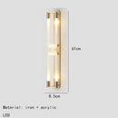 Modern gold led tube wall sconce bedroom minimalist light fixture