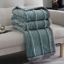 Decorbites light luxury cream ribbed sofa blanket bedroom throw