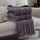 Decorbites light luxury cream ribbed sofa blanket bedroom throw
