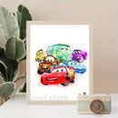 DecorBites™ Lightning McQueen Cartoon Car Art Prints