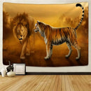 Decorbites lion tapestry silver grassland animal wall hanging bedroom