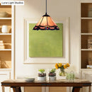 DecorBites™ Loft Tiffany Purple Glass Cone Suspension Pendant Light for Living Room
