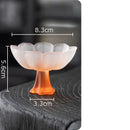 Lotus flower pink & white glass tea cups dining room dessert bowls