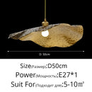 Gold hammered lotus flower pendant light for dining room