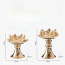 DecorBites™ Lotus Glass Flower Crystal Candle Holder Home Decor Accessory