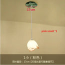 DecorBites™ Lotus Glass Pendant Lamp: Elegant Pink Lotus Lighting for Home Decor