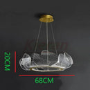 Modern gold lotus leaf acrylic pendant light dining room