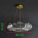 Modern gold lotus leaf acrylic pendant light dining room
