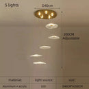 Modern gold lotus leaf pendant light dining room chandelier