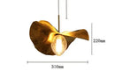 Minimalist lotus leaf brass pendant lamp for dining room
