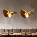 Minimalist lotus leaf brass pendant lamp for dining room