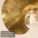 Minimalist lotus leaf brass pendant lamp for dining room