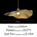 Minimalist lotus leaf brass pendant lamp for dining room