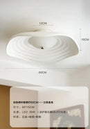 Modern white lotus leaf ceiling light for living room