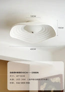 Modern white lotus leaf ceiling light for living room