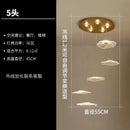 Modern white and gold lotus leaf chandelier living room pendant light