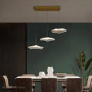 Modern white and gold lotus leaf chandelier living room pendant light