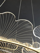 Modern gold lotus leaf chandelier living room pendant light