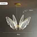 Modern gold lotus leaf chandelier living room pendant light
