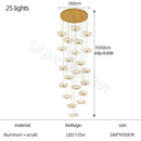 Modern nordic white lotus leaf chandelier living room light