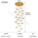 Modern nordic white lotus leaf chandelier living room light