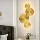 Decorbites lotus leaf golden copper wall lamp bedroom art light