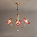 DecorBites™ Lotus Leaf Glass Ceiling Chandelier with E14 Bulb