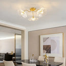 DecorBites™ Lotus Leaf Glass Ceiling Chandelier with E14 Bulb