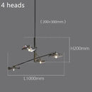 DecorBites™ Lotus Leaf Glass Iron Chandelier for Bedroom Living Room Hall Lighting