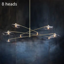 DecorBites™ Lotus Leaf Glass Iron Chandelier for Bedroom Living Room Hall Lighting