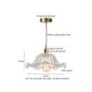 Japanese brass leaf glass led pendant light dining room