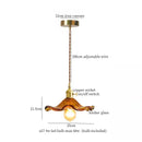 Japanese brass leaf glass led pendant light dining room