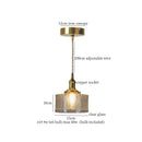 Japanese brass leaf glass led pendant light dining room