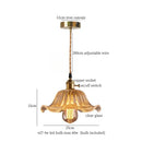 Japanese brass leaf glass led pendant light dining room