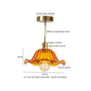Japanese brass leaf glass led pendant light dining room