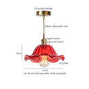 Japanese brass leaf glass led pendant light dining room